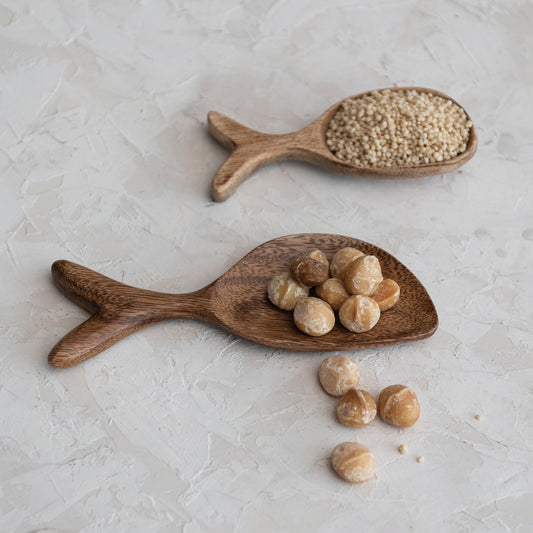 Acacia Wood Fish Shaped Dish
