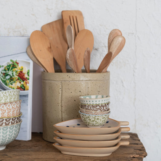 Stoneware Pinch Pot w/ Pattern