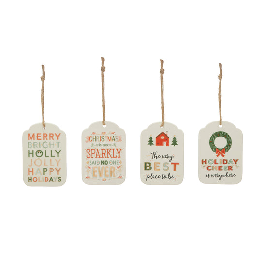 Stoneware Tag Ornament